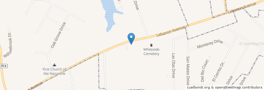 Mapa de ubicacion de Whiteside School en Stati Uniti D'America, Illinois.