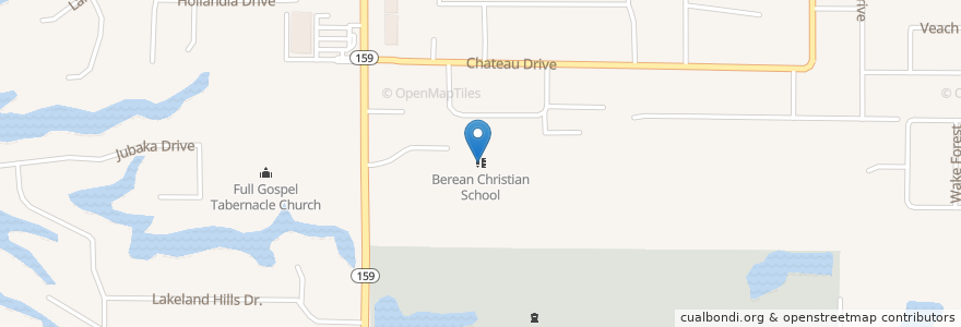 Mapa de ubicacion de Berean Christian School en Соединённые Штаты Америки, Иллинойс, Fairview Heights.