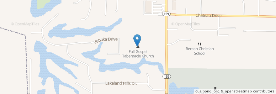 Mapa de ubicacion de Full Gospel Tabernacle Church en الولايات المتّحدة الأمريكيّة, إلينوي, Fairview Heights.