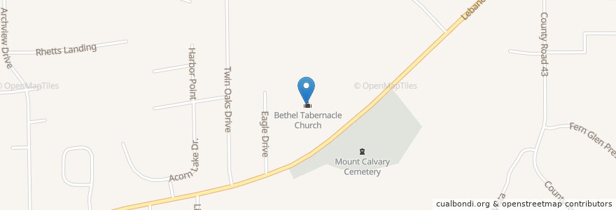 Mapa de ubicacion de Bethel Tabernacle Church en United States, Illinois, Shiloh.