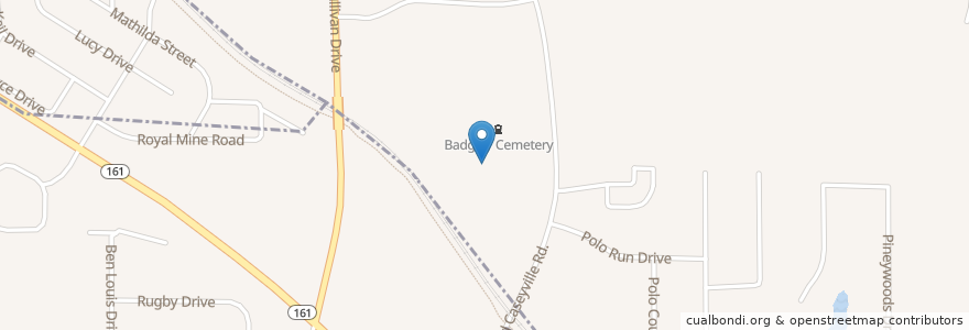 Mapa de ubicacion de Old Saint Clair County Cemetery en États-Unis D'Amérique, Illinois, Swansea.