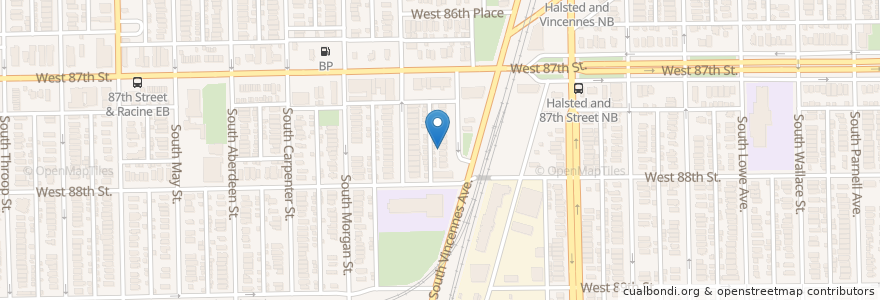 Mapa de ubicacion de Acme Missionary Baptist Church en United States, Illinois, Chicago.
