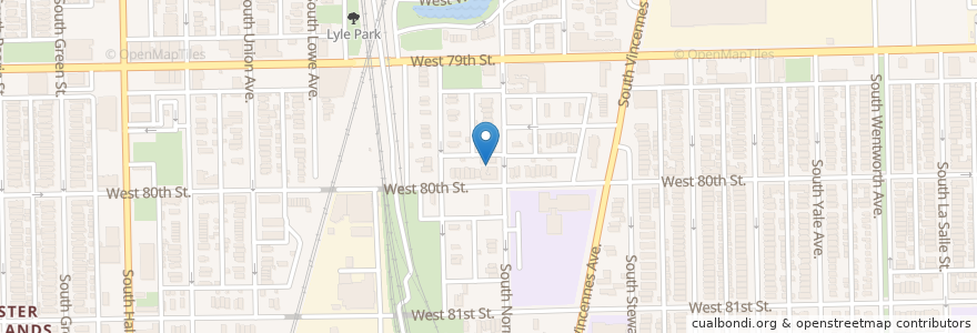 Mapa de ubicacion de Pleasant Hill Missionary Baptist Church en 미국, 일리노이, 시카고.
