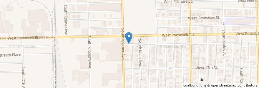 Mapa de ubicacion de New Mile Stone Missionary Baptist Church en United States, Illinois, Chicago.