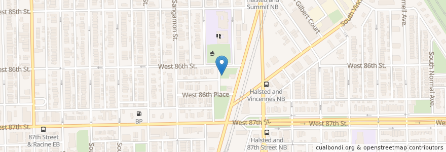 Mapa de ubicacion de New Berea Missionary Baptist Church en Vereinigte Staaten Von Amerika, Illinois, Chicago.