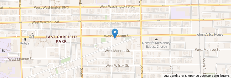 Mapa de ubicacion de Mission Unlimited Church of God in Christ en United States, Illinois, Chicago.