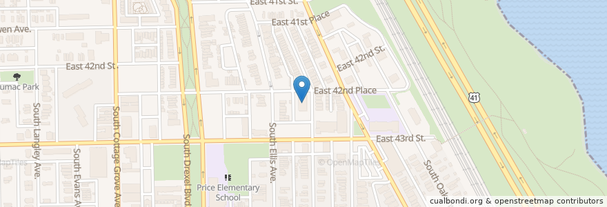 Mapa de ubicacion de Evening Star Missionary Baptist Church en United States, Illinois, Chicago.