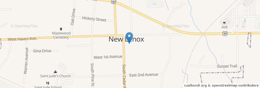 Mapa de ubicacion de Haven Elementary School en 미국, 일리노이, Will County, New Lenox.
