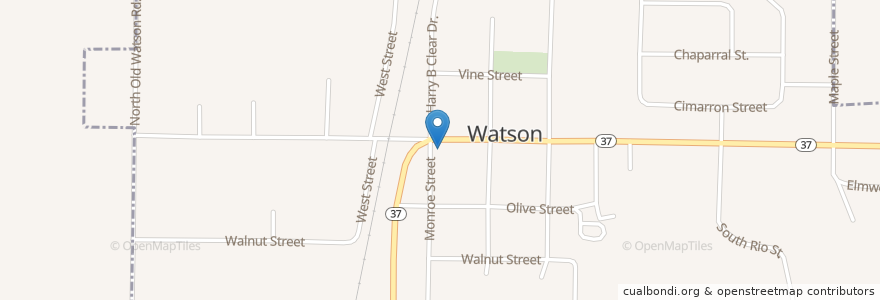 Mapa de ubicacion de Watson Post Office en Vereinigte Staaten Von Amerika, Illinois, Effingham County, Watson.