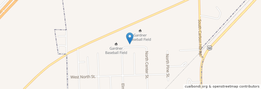 Mapa de ubicacion de Gardner Elementary School en Estados Unidos De América, Illinois, Grundy County, Gardner.