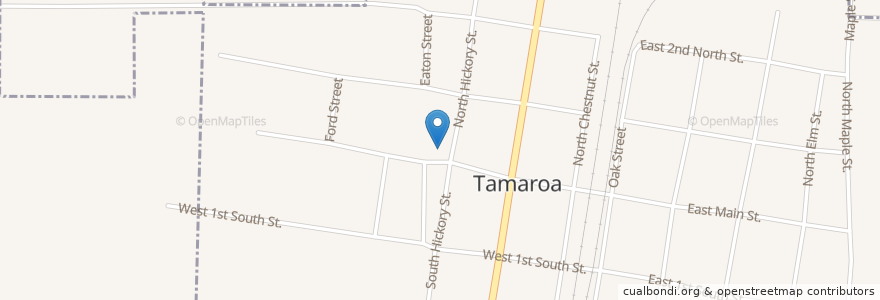 Mapa de ubicacion de Tamaroa Elementary School en United States, Illinois, Perry County, Tamaroa.
