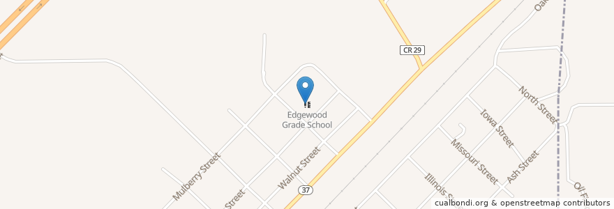 Mapa de ubicacion de Edgewood Grade School en Verenigde Staten, Illinois, Effingham County, Edgewood.