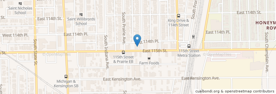 Mapa de ubicacion de United Bibleway Community Missionary Baptist Church en Verenigde Staten, Illinois, Chicago.