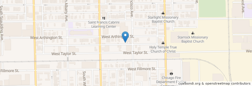 Mapa de ubicacion de The Holy Trinity Baptist Church en 미국, 일리노이, 시카고.