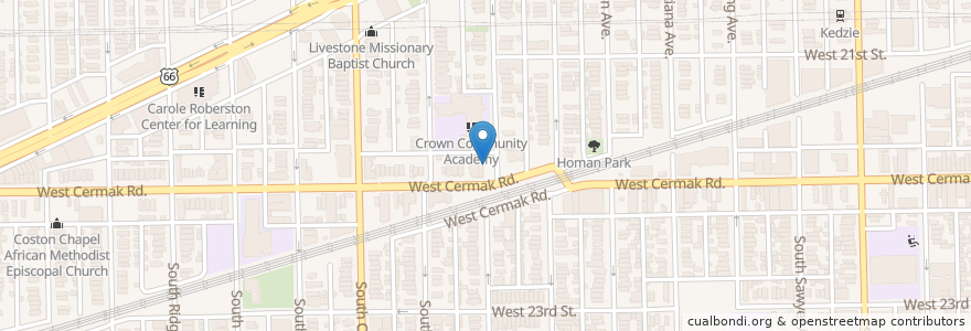 Mapa de ubicacion de Holy Star Light Missionary Baptist Church en الولايات المتّحدة الأمريكيّة, إلينوي, شيكاغو.