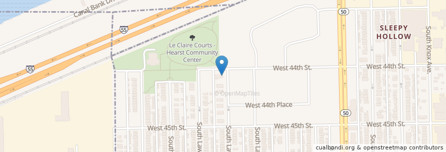 Mapa de ubicacion de LeClaire Baptist Church en United States, Illinois, Chicago.