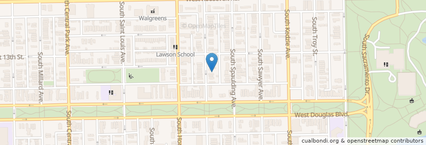 Mapa de ubicacion de Fairfield Baptist Church en United States, Illinois, Chicago.