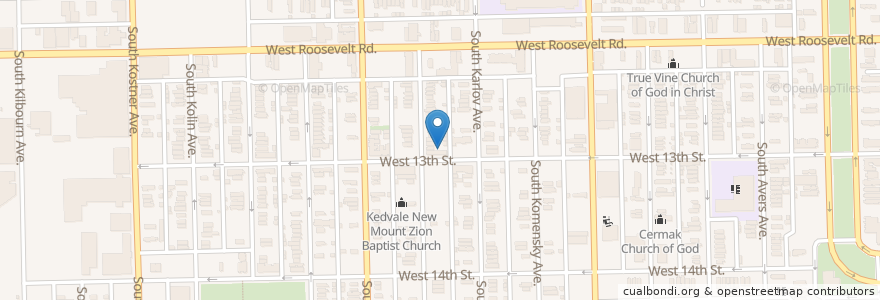 Mapa de ubicacion de Greater Jerusalem Missionary Baptist Church en Stati Uniti D'America, Illinois, Chicago.
