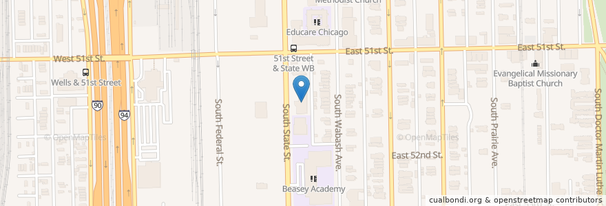 Mapa de ubicacion de Greater Harvest Baptist Church en Vereinigte Staaten Von Amerika, Illinois, Chicago.