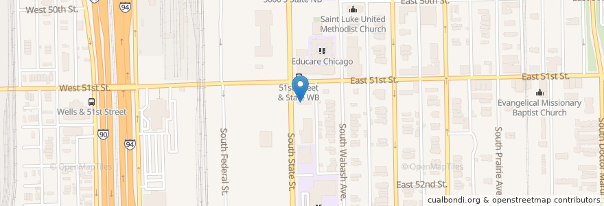 Mapa de ubicacion de Greater Shiloh Missionary Baptist Church en الولايات المتّحدة الأمريكيّة, إلينوي, شيكاغو.