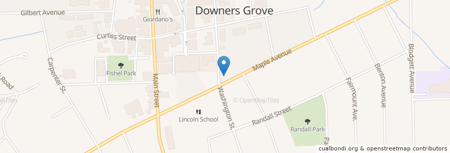 Mapa de ubicacion de First Baptist Christian School en الولايات المتّحدة الأمريكيّة, إلينوي, Dupage County, Downers Grove.