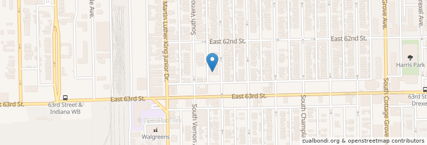 Mapa de ubicacion de Saint Philips Lutheran Church en Amerika Birleşik Devletleri, Illinois, Chicago.