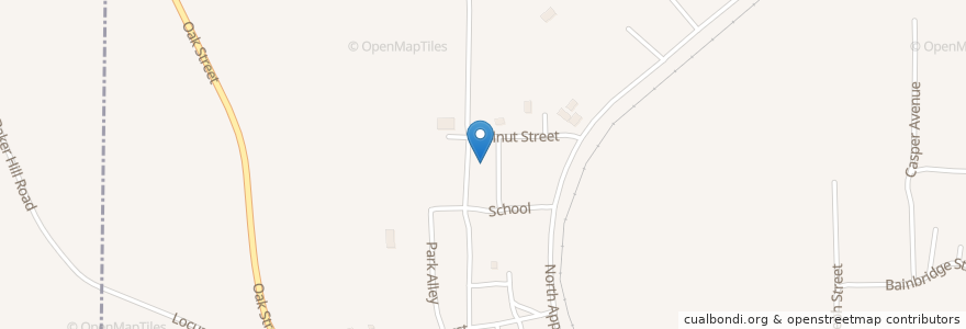 Mapa de ubicacion de Cobden High School en الولايات المتّحدة الأمريكيّة, إلينوي, Union County, Cobden.