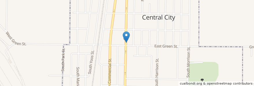 Mapa de ubicacion de Zion United Church of Christ en United States, Illinois, Marion County, Central City.