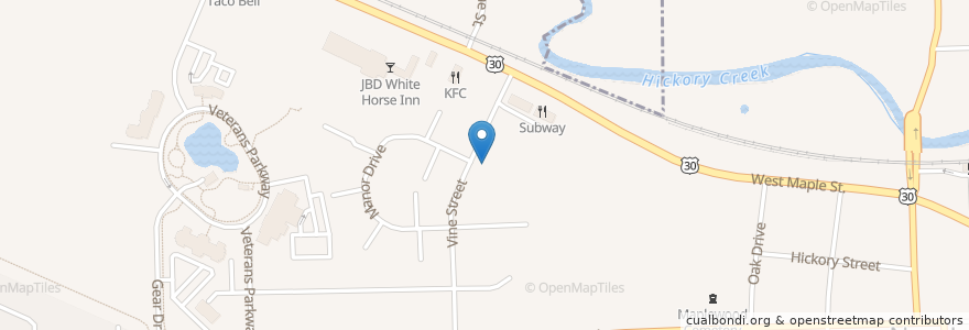 Mapa de ubicacion de New Lenox Post Office en Stati Uniti D'America, Illinois, Will County, New Lenox.