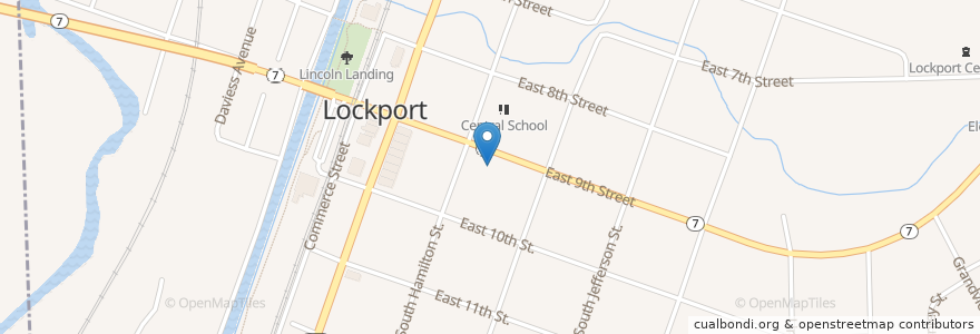 Mapa de ubicacion de Lockport Post Office en Соединённые Штаты Америки, Иллинойс, Will County, Lockport.