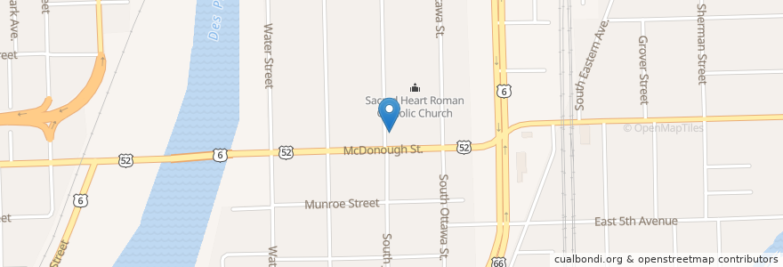 Mapa de ubicacion de Saint Marks Christian Methodist Episcopal Church en 미국, 일리노이, Will County, Joliet.
