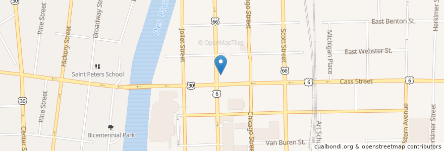 Mapa de ubicacion de Ottawa Street United Methodist Church en ایالات متحده آمریکا, ایلینوی, Will County, Joliet.