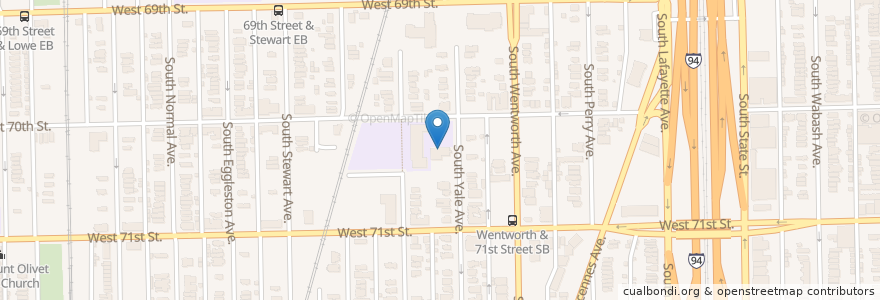Mapa de ubicacion de Calvary Light Pentecostal Church en United States, Illinois, Chicago.