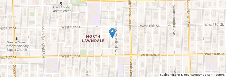 Mapa de ubicacion de Carol Divine Temple Church of God in Christ en Amerika Syarikat, Illinois, Chicago.
