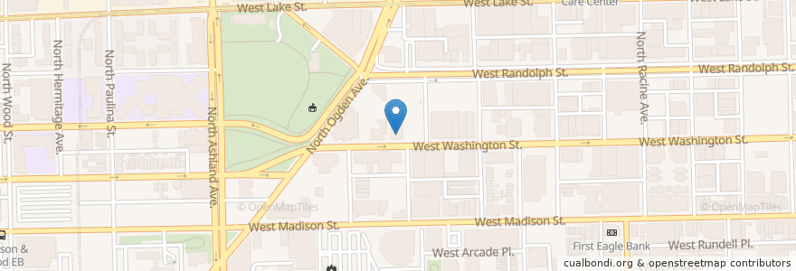 Mapa de ubicacion de Chicago Institute of Technology en Amerika Syarikat, Illinois, Chicago.