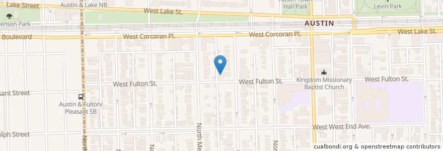 Mapa de ubicacion de Austin United Presbyterian Church en États-Unis D'Amérique, Illinois, Chicago.