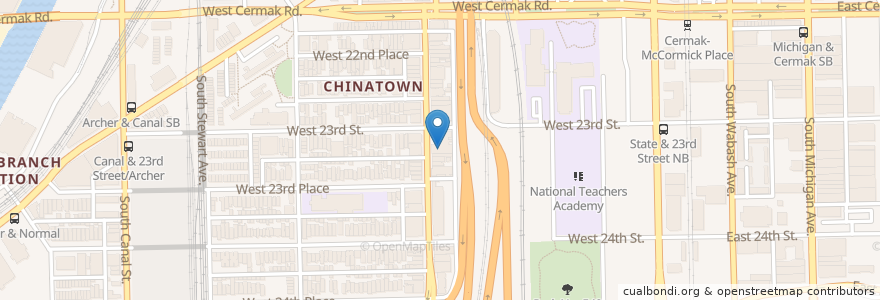Mapa de ubicacion de Chinese Christian Union Church en 美利坚合众国/美利堅合眾國, 伊利诺伊州 / 伊利諾州, 芝加哥.