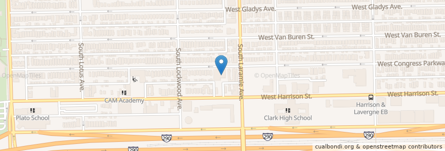 Mapa de ubicacion de George Leland Elementary School en Stati Uniti D'America, Illinois, Chicago.