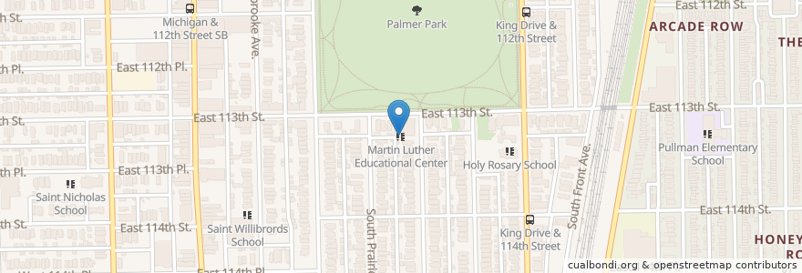 Mapa de ubicacion de Martin Luther Educational Center en Vereinigte Staaten Von Amerika, Illinois, Chicago.