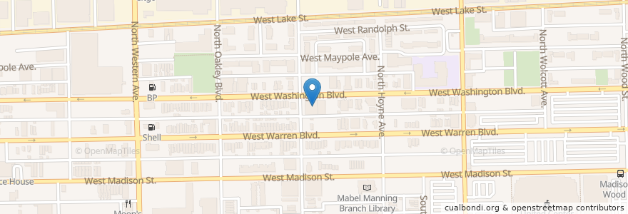 Mapa de ubicacion de Metropolitan Missionary Baptist Church en 미국, 일리노이, 시카고.