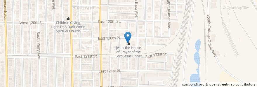 Mapa de ubicacion de Jesus the House of Prayer of the Lord Jesus Christ en États-Unis D'Amérique, Illinois, Chicago.