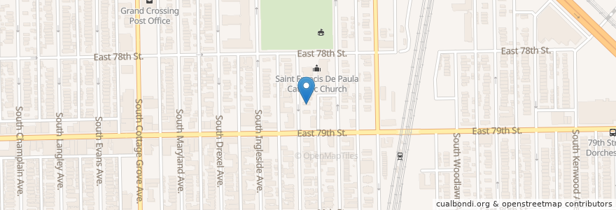 Mapa de ubicacion de Saint Francis School en アメリカ合衆国, イリノイ州, シカゴ.