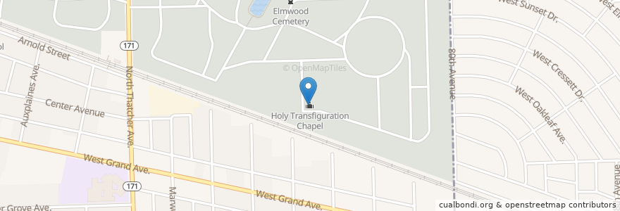 Mapa de ubicacion de Holy Transfiguration Chapel en États-Unis D'Amérique, Illinois, River Grove.