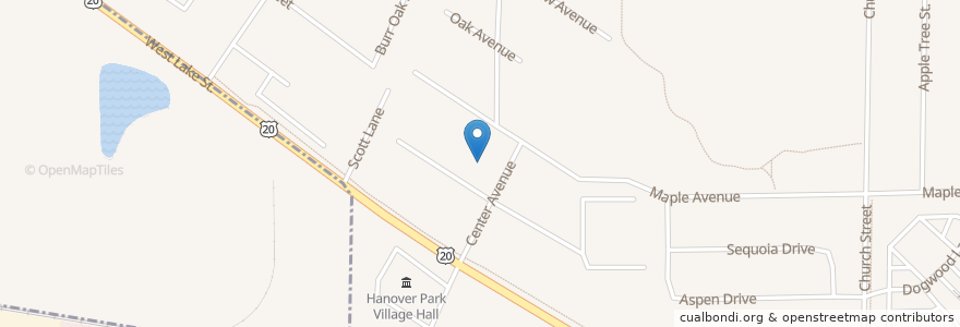 Mapa de ubicacion de Ontarioville Elementary School en United States, Illinois, Hanover Park.