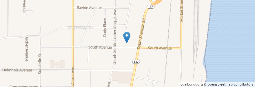 Mapa de ubicacion de Trinity African Methodist Episcopal Church en Amerika Syarikat, Illinois, Waukegan.