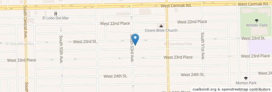 Mapa de ubicacion de Redeemer Lutheran Church en Estados Unidos De América, Illinois, Cicero.