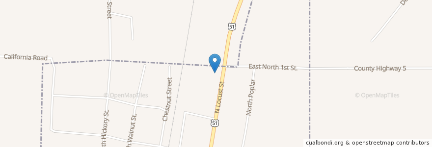 Mapa de ubicacion de Richview Missionary Baptist Church en 美利坚合众国/美利堅合眾國, 伊利诺伊州 / 伊利諾州, Washington County, Richview.