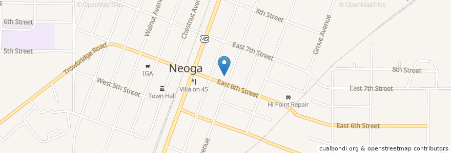 Mapa de ubicacion de First Christian Church of Neoga en Соединённые Штаты Америки, Иллинойс, Cumberland County, Neoga.