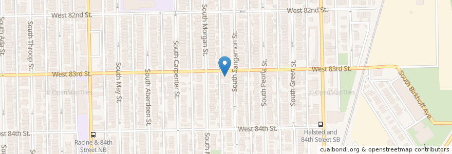 Mapa de ubicacion de Faith Evangelical Lutheran Church en Amerika Syarikat, Illinois, Chicago.