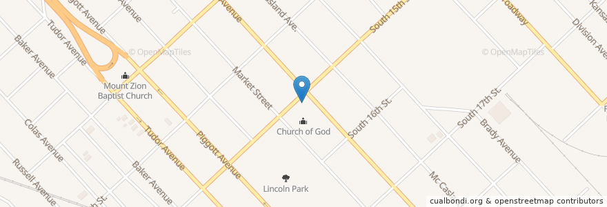 Mapa de ubicacion de Saint Paul Baptist Church en United States, Illinois, East Saint Louis.